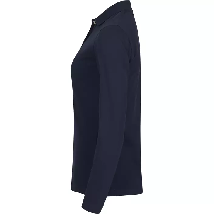 Clique Premium women's long-sleeved polo shirt, Dark Marine Blue, large image number 3