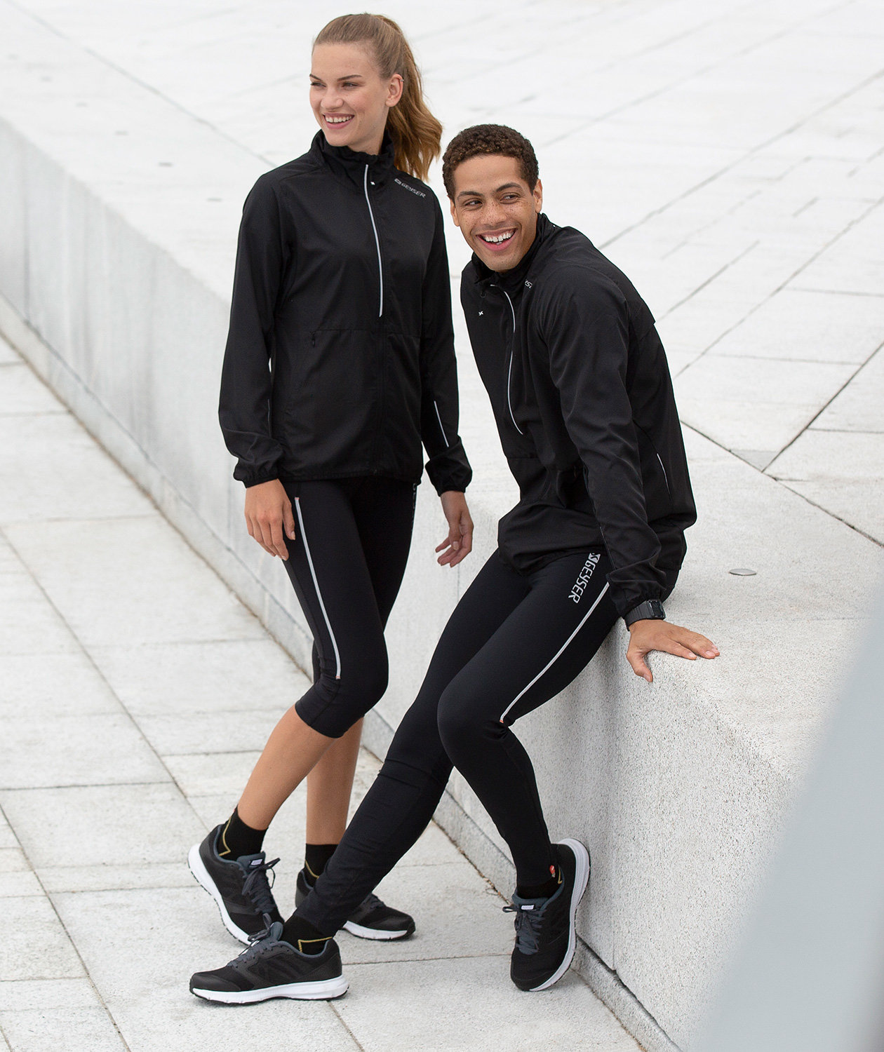 GEYSER dame letv&aelig;gts l&oslash;be/cykeljakke, Sort, large image number 3