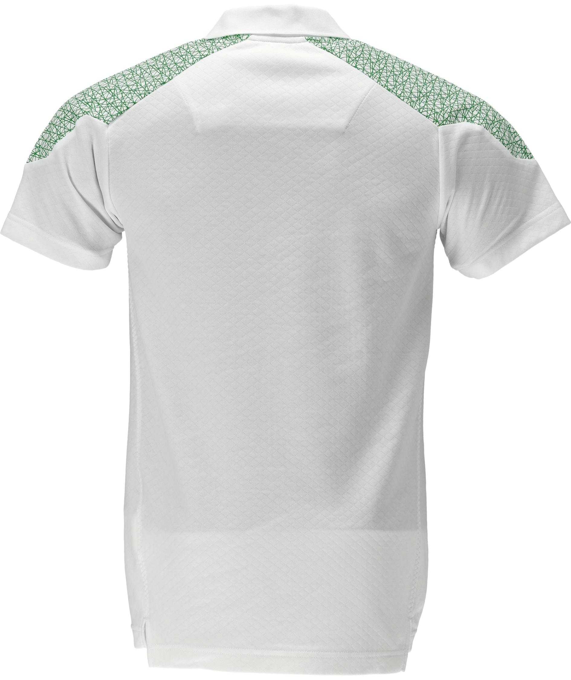 Mascot Food & Care Premium Performance HACCP-godkendt polo T-shirt, Hvid/Gr&aelig;sgr&oslash;n