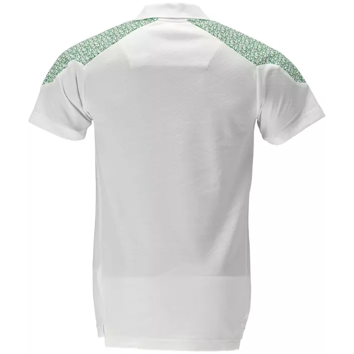 Mascot Food & Care Premium Performance HACCP-approved polo shirt, White/Grassgreen, large image number 1