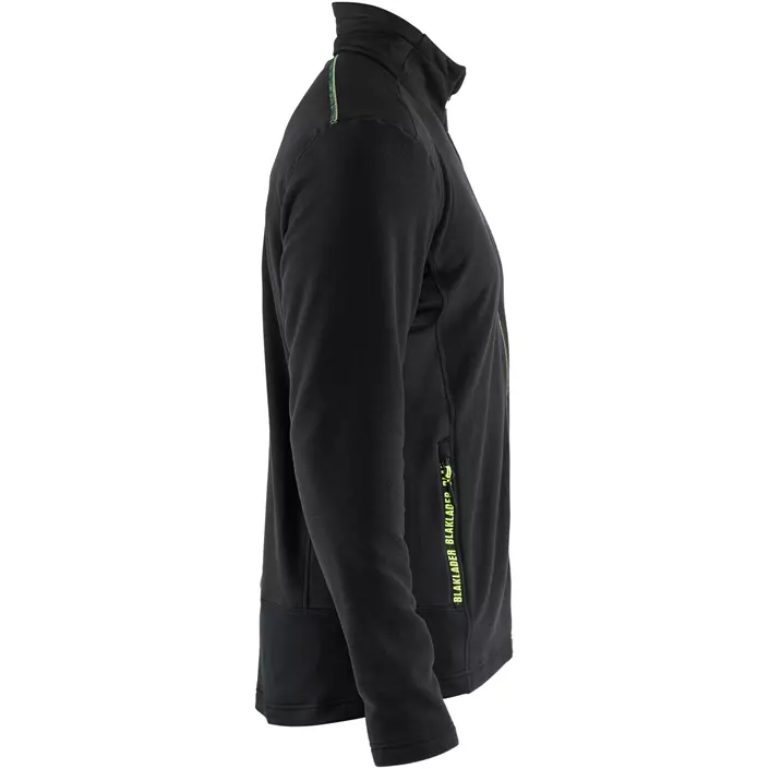 Blåkläder Unite microfleece tröja, Svart/Varselgul, large image number 2
