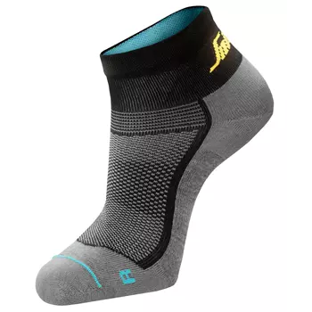Snickers LiteWork 37,5® short socks, Light Grey Melange/Black