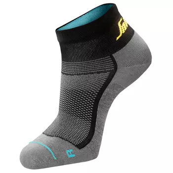 Snickers LiteWork 37,5® short socks, Light Grey Melange/Black
