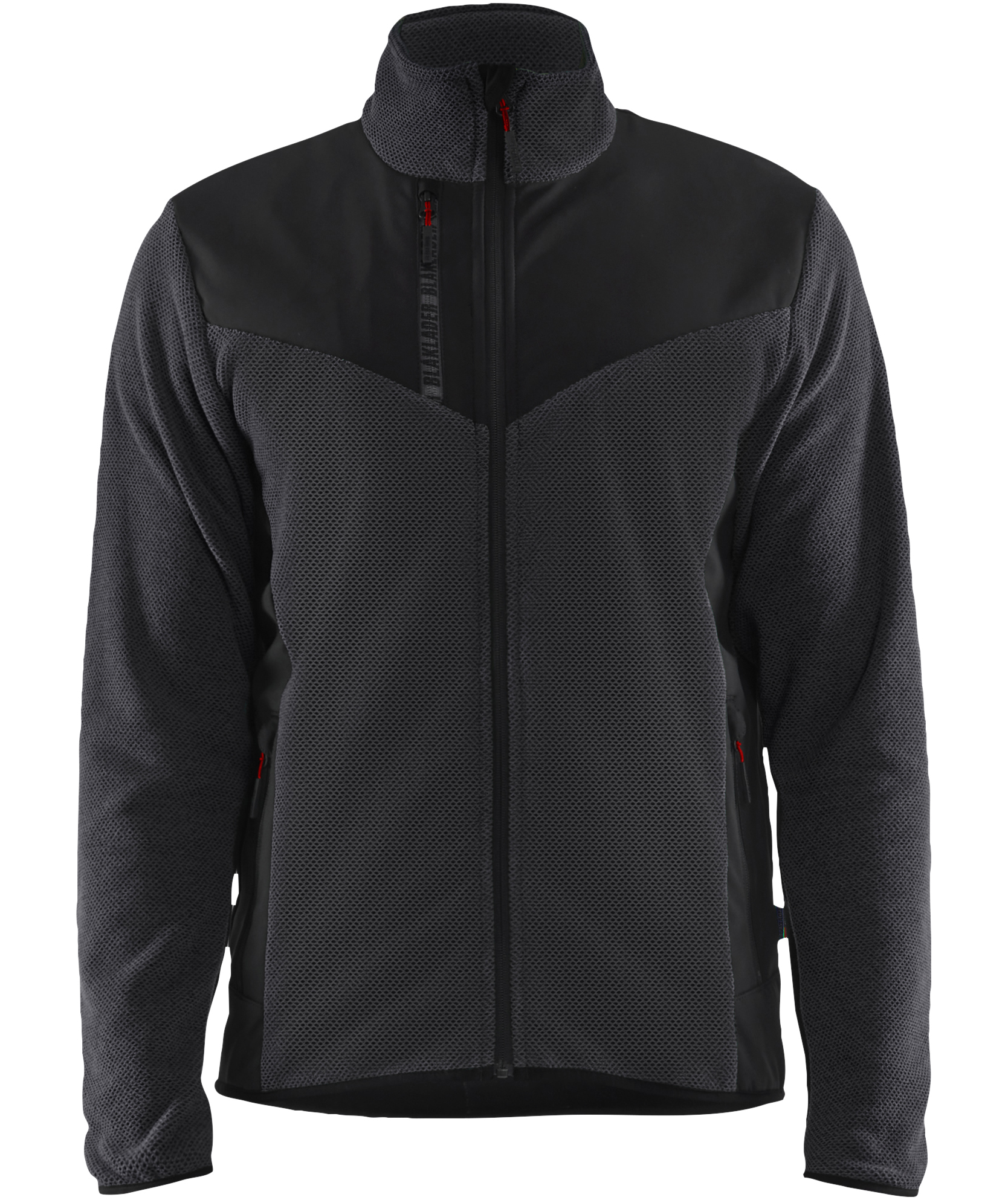 Bl&aring;kl&auml;der strikjakke med softshell, Antracitgr&aring;/Sort, large image number 0