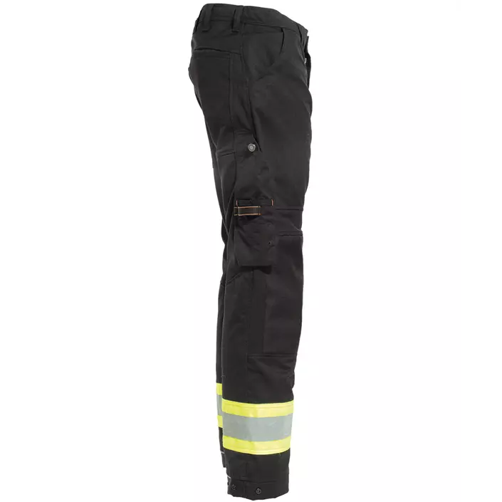 Tranemo Comfort Stretch women's work trousers, Black/Hi-Vis Yellow, large image number 2
