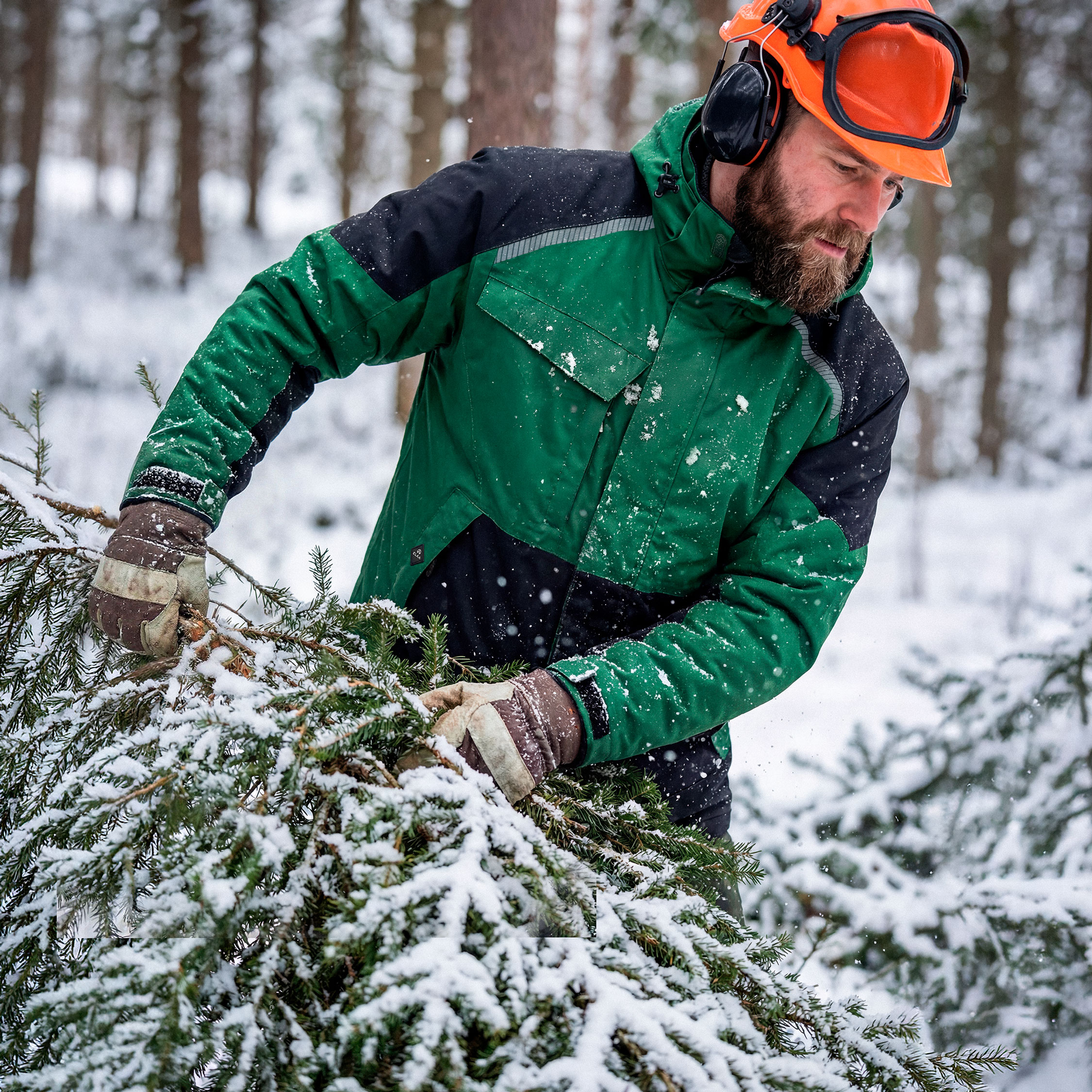 ELKA Working Xtreme Winterjacke full Stretch, Gr&uuml;n/Schwarz, large image number 3