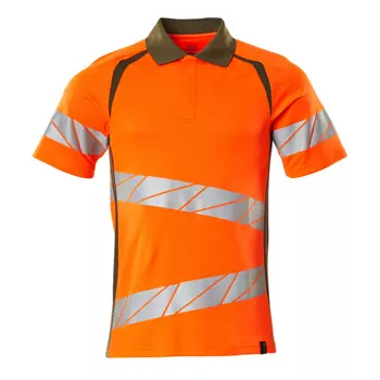 Mascot Accelerate Safe polo T-skjorte, Hi-vis Oransje/Mosgrønn