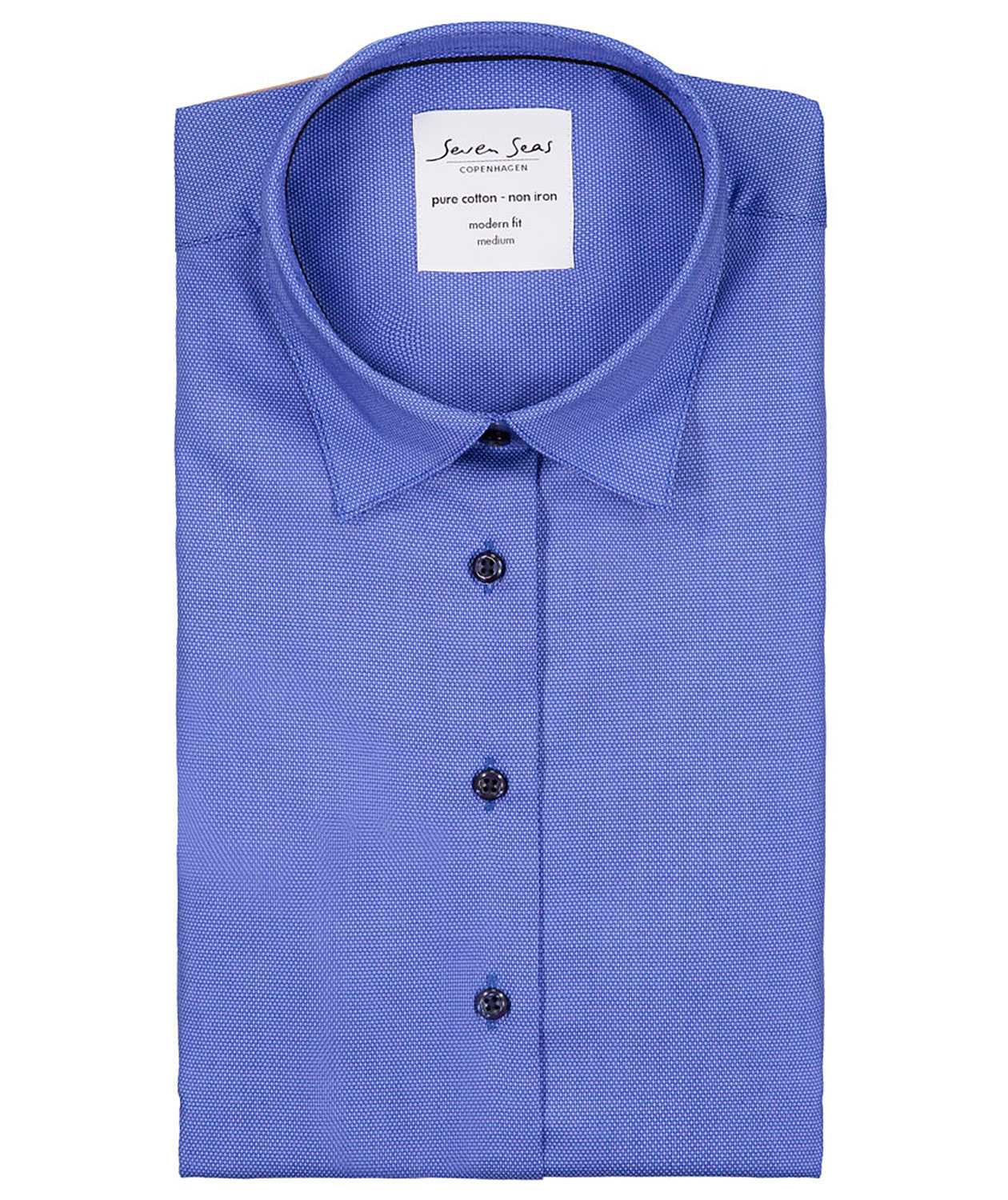 Seven Seas Dobby Royal Oxford modern fit women's shirt, French Blue, French Blue, large image number 4