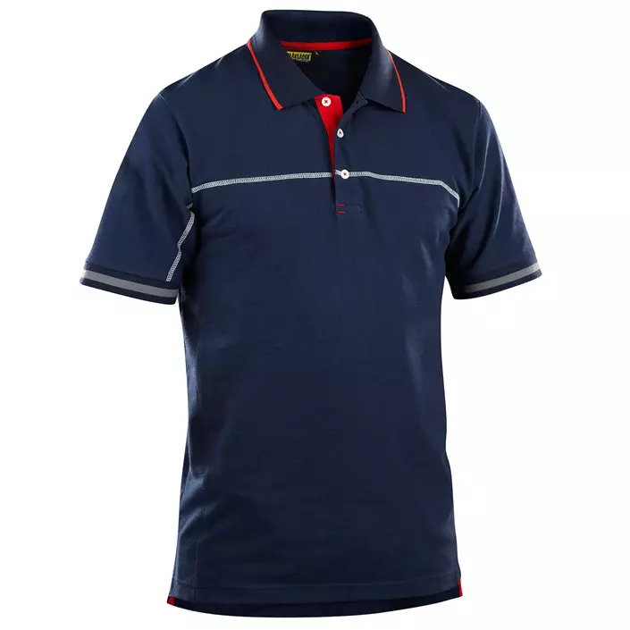 Blåkläder Unite Poloshirt, Marine/Rot, large image number 0