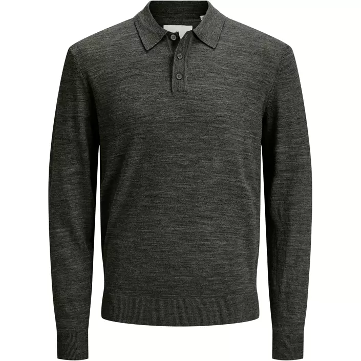 Jack & Jones Premium JPRBLAMERINO stickad tröja med merinoull, Peat Melange, large image number 0