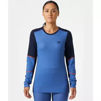 Helly Hansen Lifa Damen Thermounterhemd mit Merinowolle, Navy/Stone blue