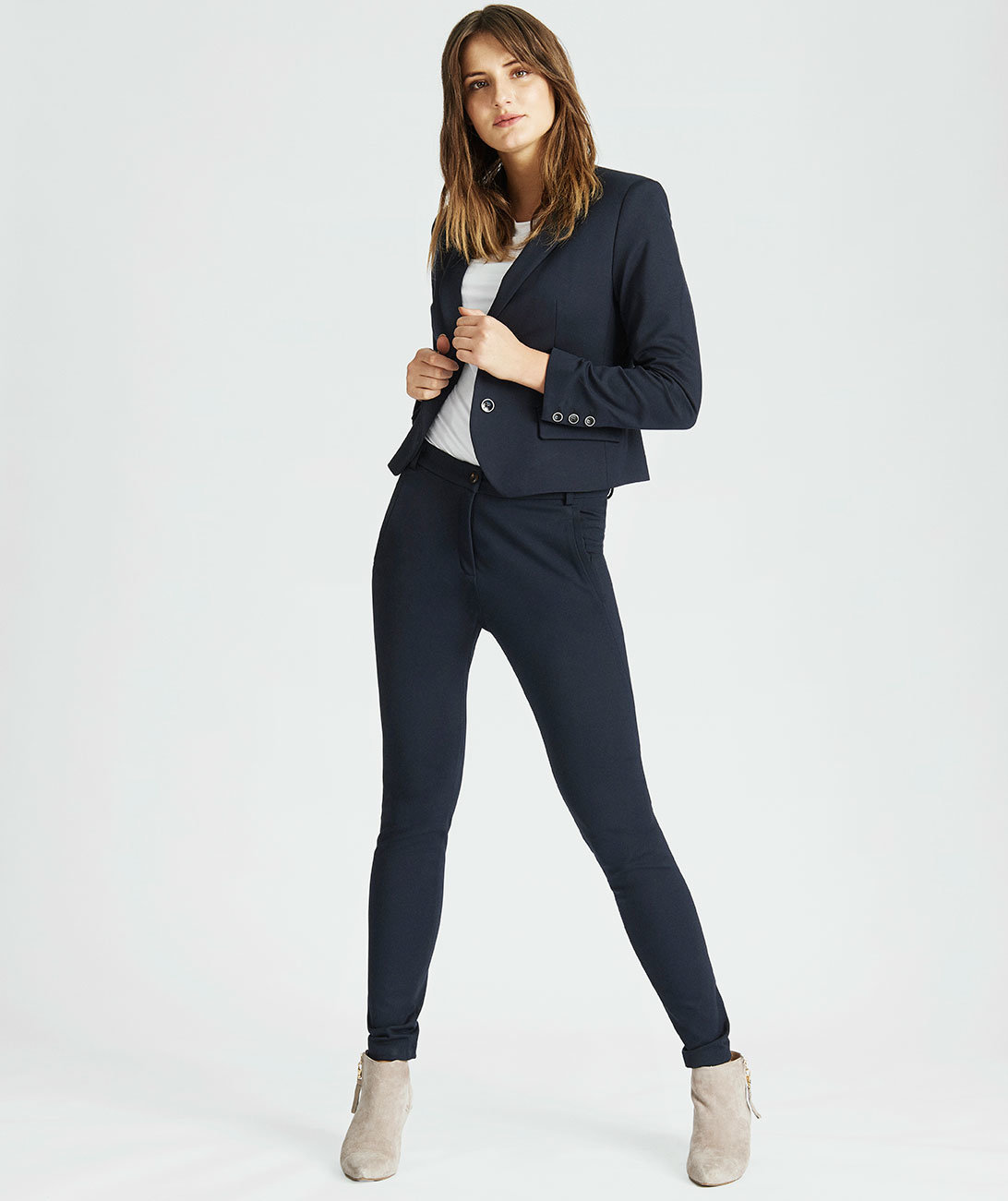 Claire Woman Tamra 70061 women's trousers, Navy, large image number 2