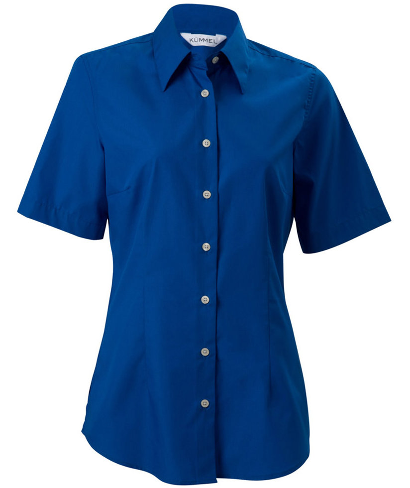 K&uuml;mmel Kate Classic fit women's short-sleeved poplin shirt, Royal Blue