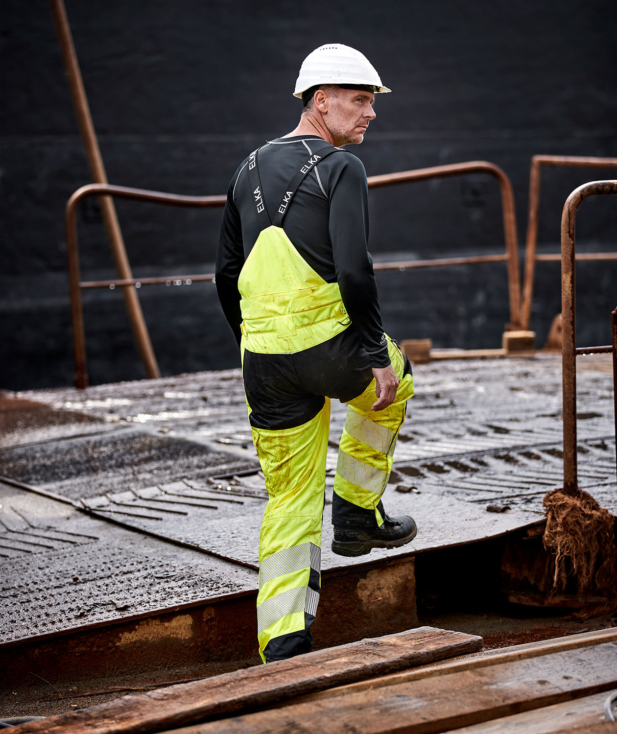 ELKA Visible Extreme shell trousers full stretch, Hi-vis Yellow/Black, large image number 1