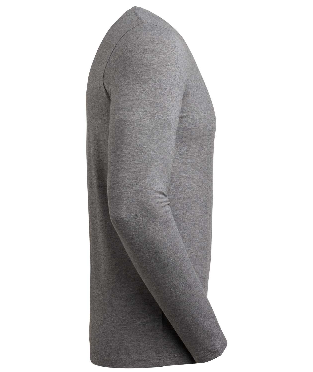 South West Leo Bio lang&auml;rmliges T-Shirt, Dunkelgrau Meliert