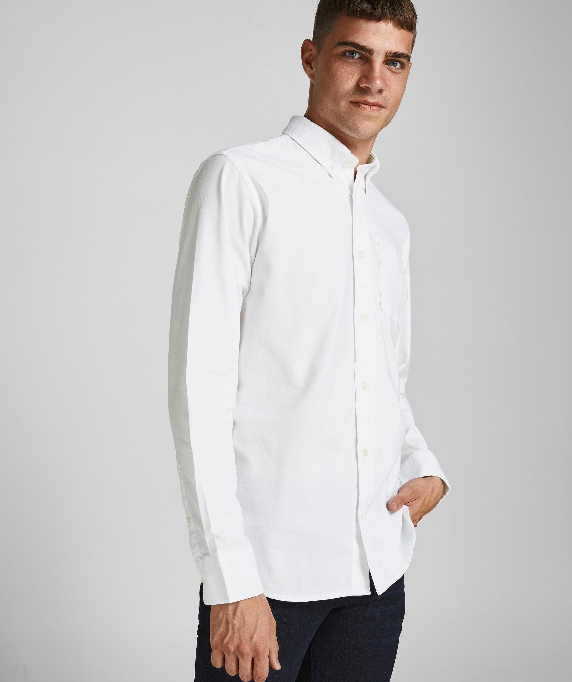 Jack & Jones Premium JPRBROOK Slim fit Oxford shirt, White, large image number 4