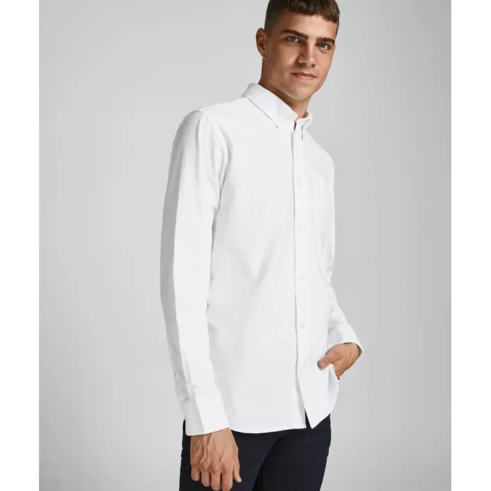 Jack & Jones Premium JPRBROOK Slim fit Oxford skjorte, Hvid, large image number 4