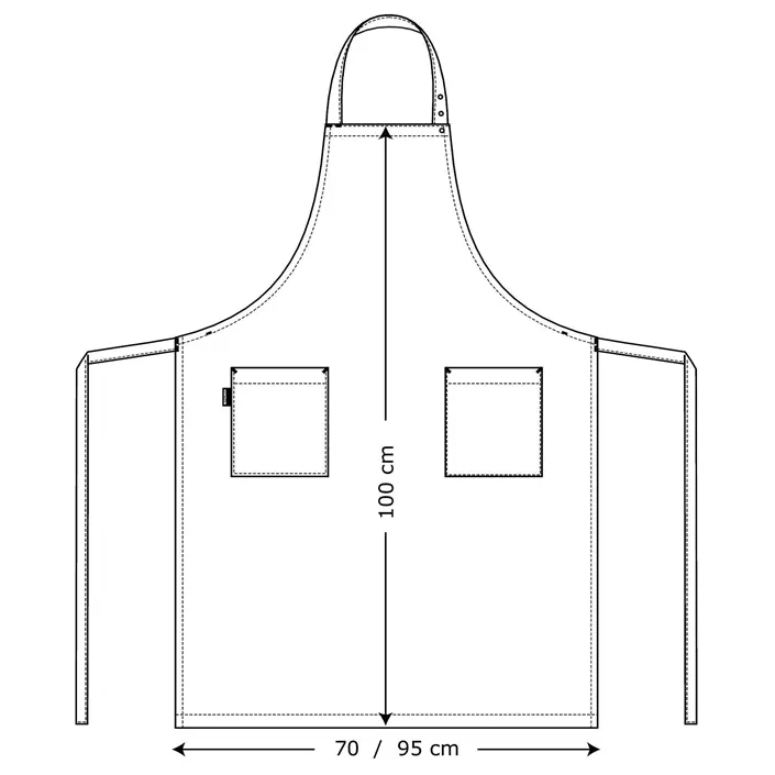 Kentaur bröstlappsförkläde med fickor, Sailorblå, large image number 1