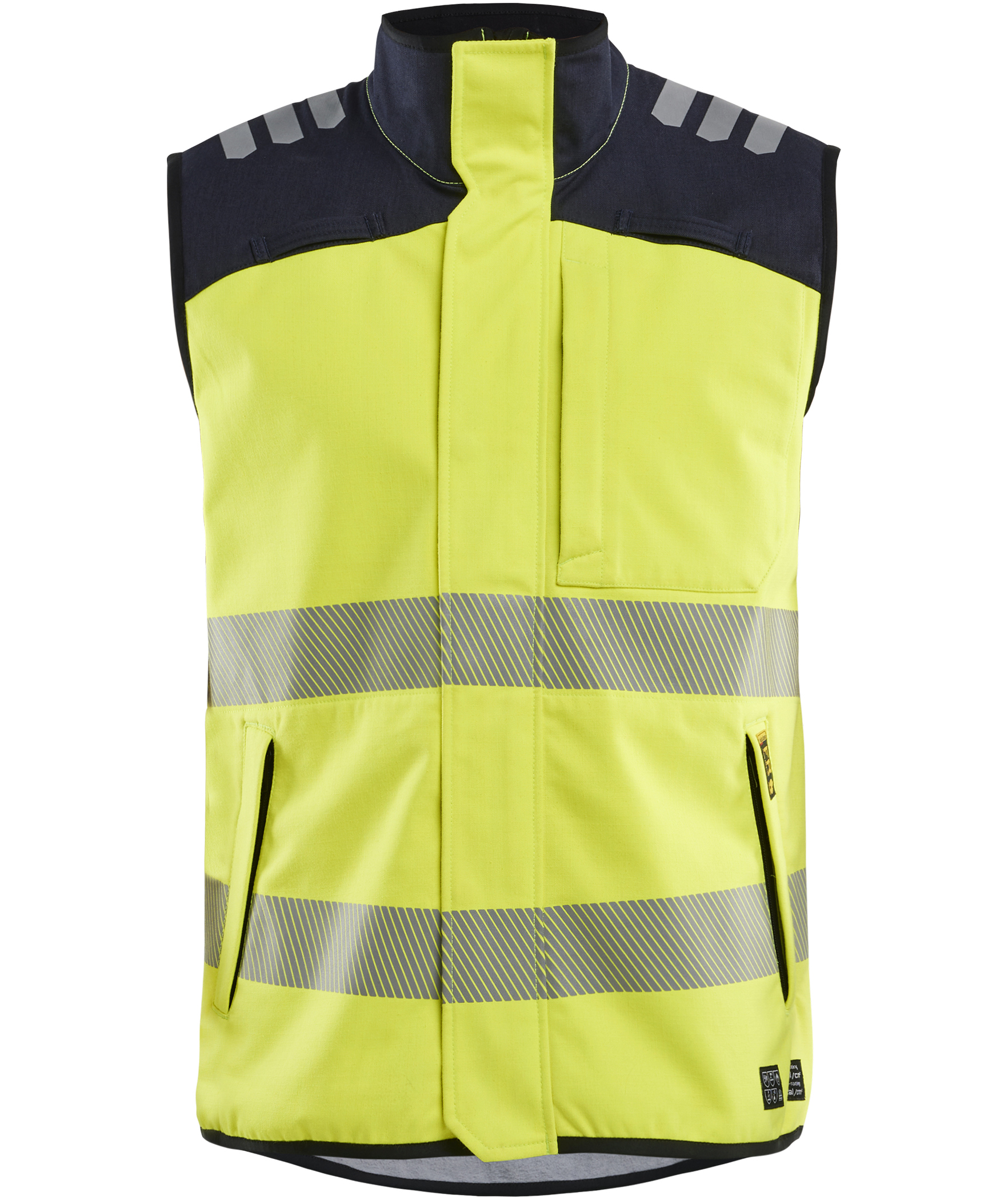 Bl&aring;kl&auml;der Multinorm Softshellweste, Hi-Vis gelb/marine, large image number 0