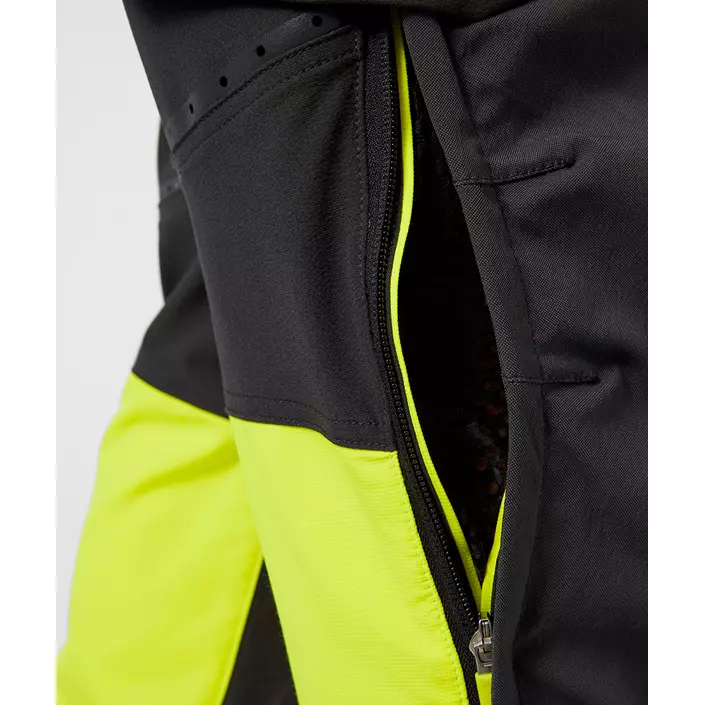 Helly Hansen ICU BRZ servicebukse full stretch, Ebony/Hi-Vis Gul, large image number 4