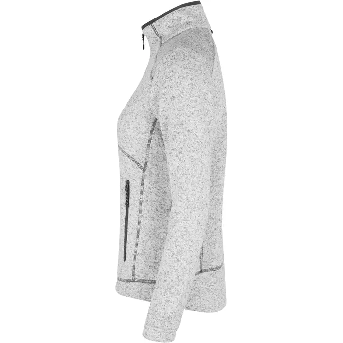 ID Zip'n'mix Melange women's knitted fleece cadigan, Grey Melange, large image number 2