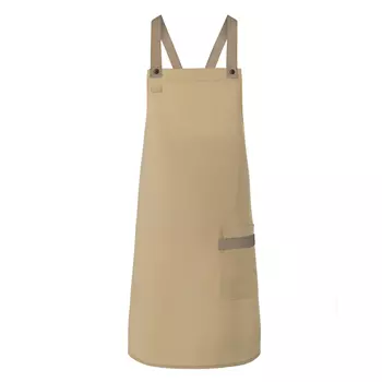 Karlowsky bib apron with pocket, Urban-look, Pebble grey