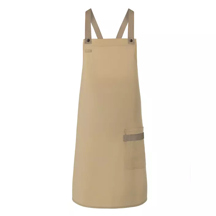 Karlowsky bib apron with pocket, Urban-look, Pebble grey, Pebble grey, large image number 0