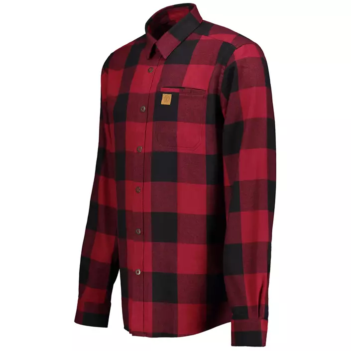 Westborn flannel shirt, Dark Red/Black, large image number 2