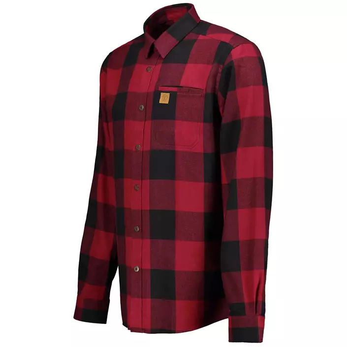 Westborn flannel shirt, Dark Red/Black, large image number 3