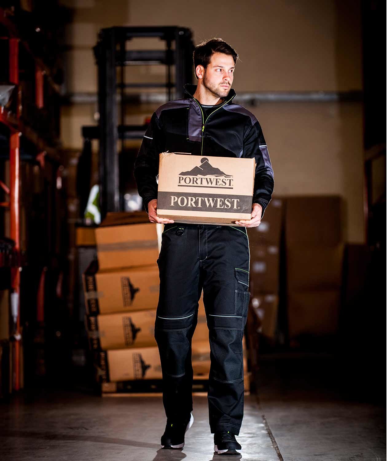 Portwest PW3 work jacket, Black/Grey, large image number 1