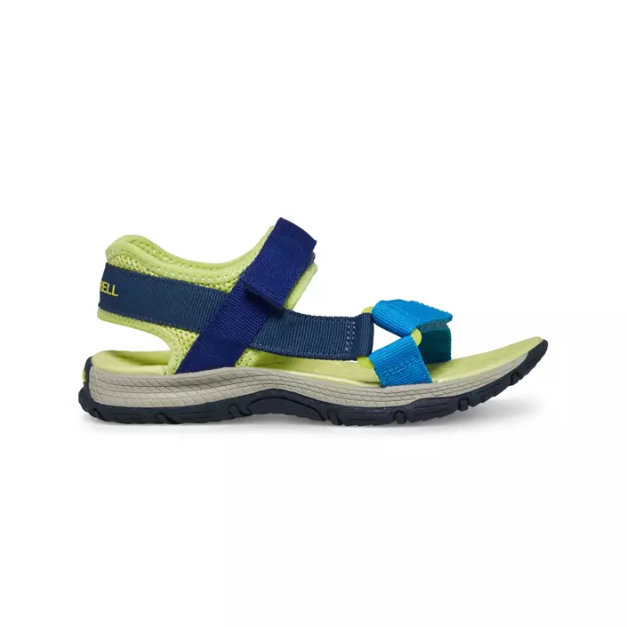 Merrell Kahuna Web sandaler til barn, Blue/Navy/Lime, large image number 1