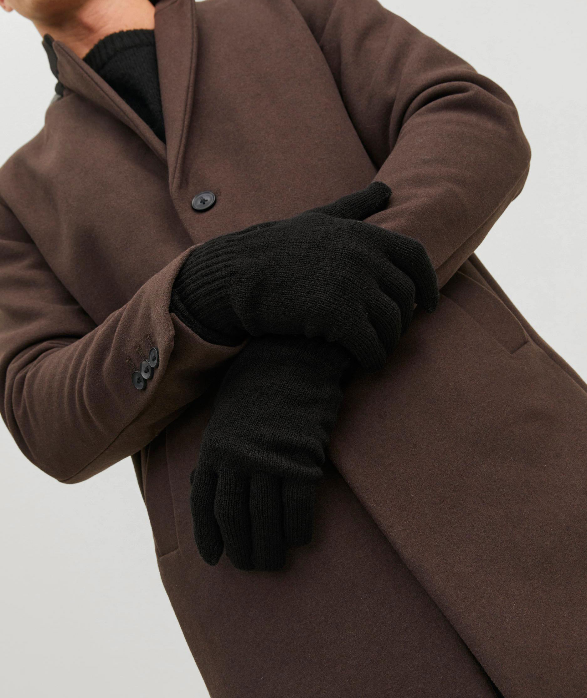 Jack & Jones JACBARRY knitted gloves, Black, Black, large image number 4