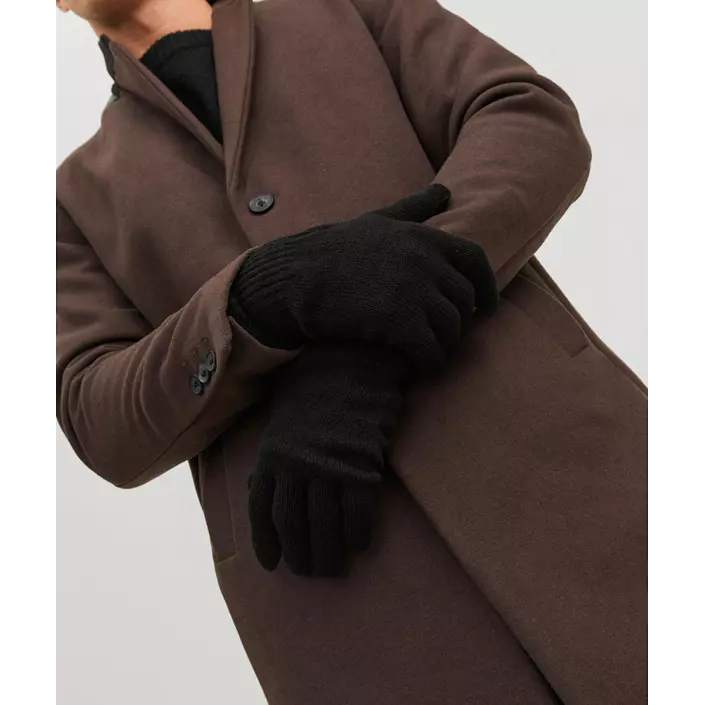 Jack & Jones JACBARRY knitted gloves, Black, Black, large image number 4