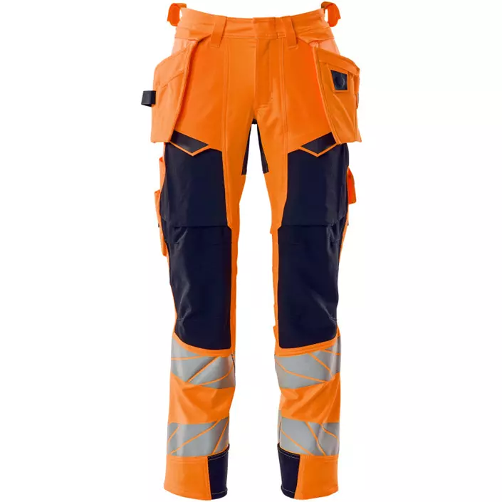 Mascot Accelerate Safe craftsman trousers Full stretch, Hi-Vis Orange/Dark Marine, large image number 0