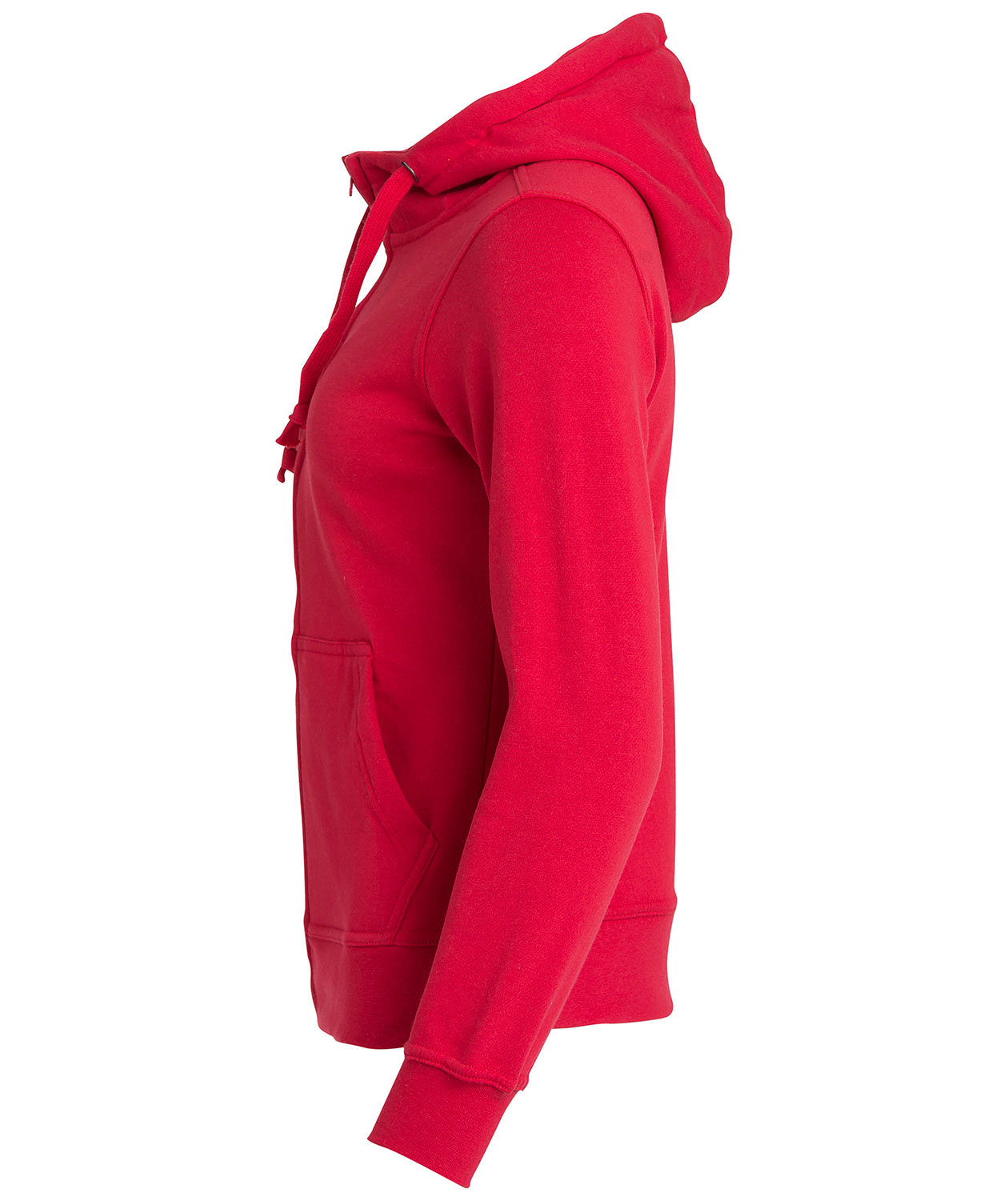 Clique Basic Hoody Zip dame hettegenser, R&oslash;d, large image number 1