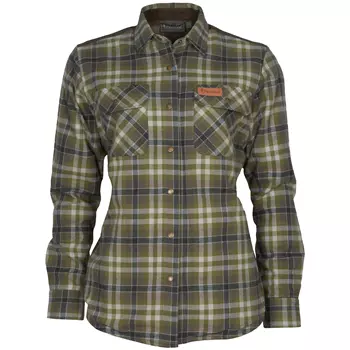 Pinewood Douglas women's flannel shirt, Jakt Oliven/Lys Khaki