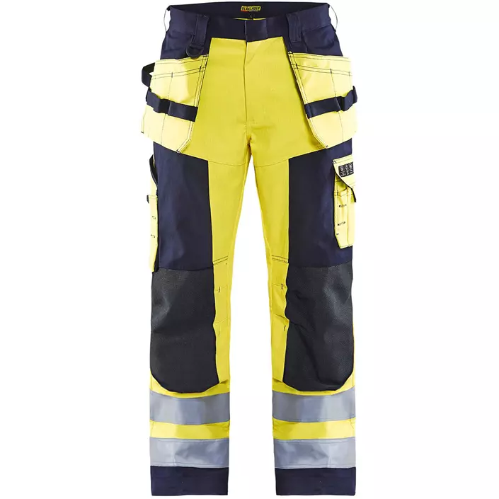 Blåkläder Multinorm håndverkerbukse, Hi-vis gul/marineblå, large image number 0