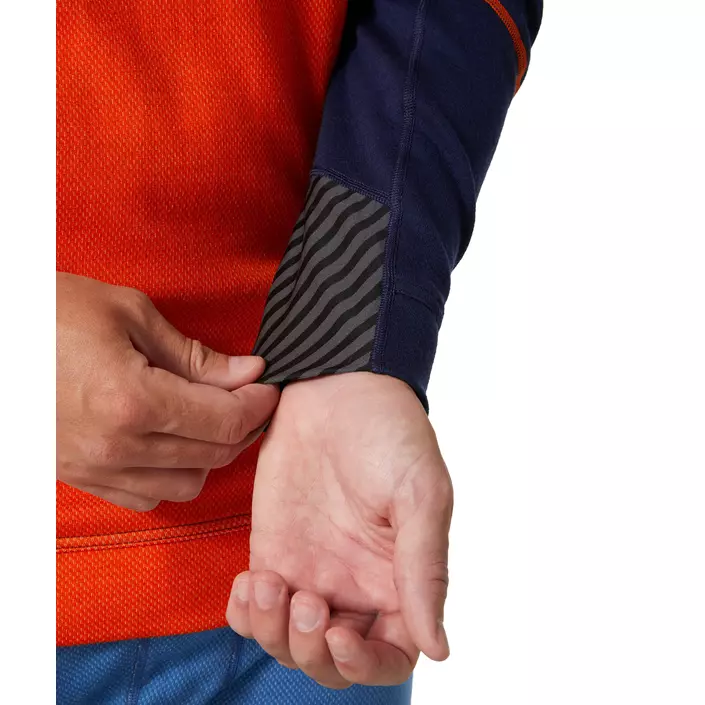 Helly Hansen Lifa half zip undershirt with merino wool, Navy/dark orange, large image number 5