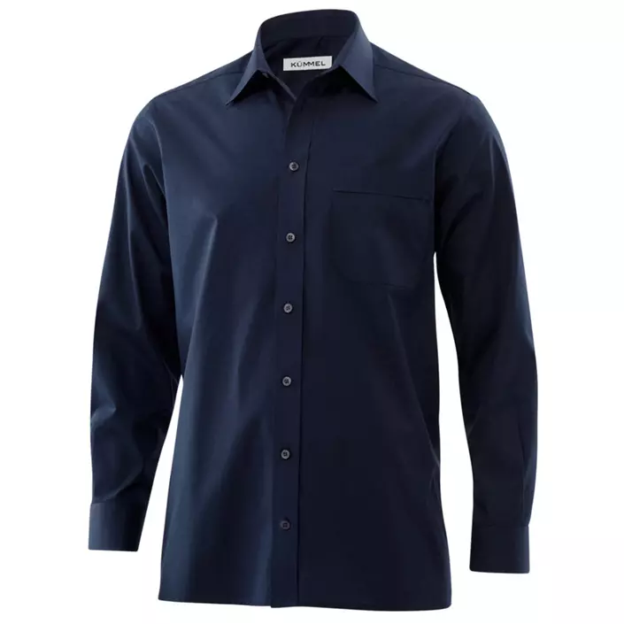 Kümmel George Classic fit poplin shirt, Marine Blue, large image number 0