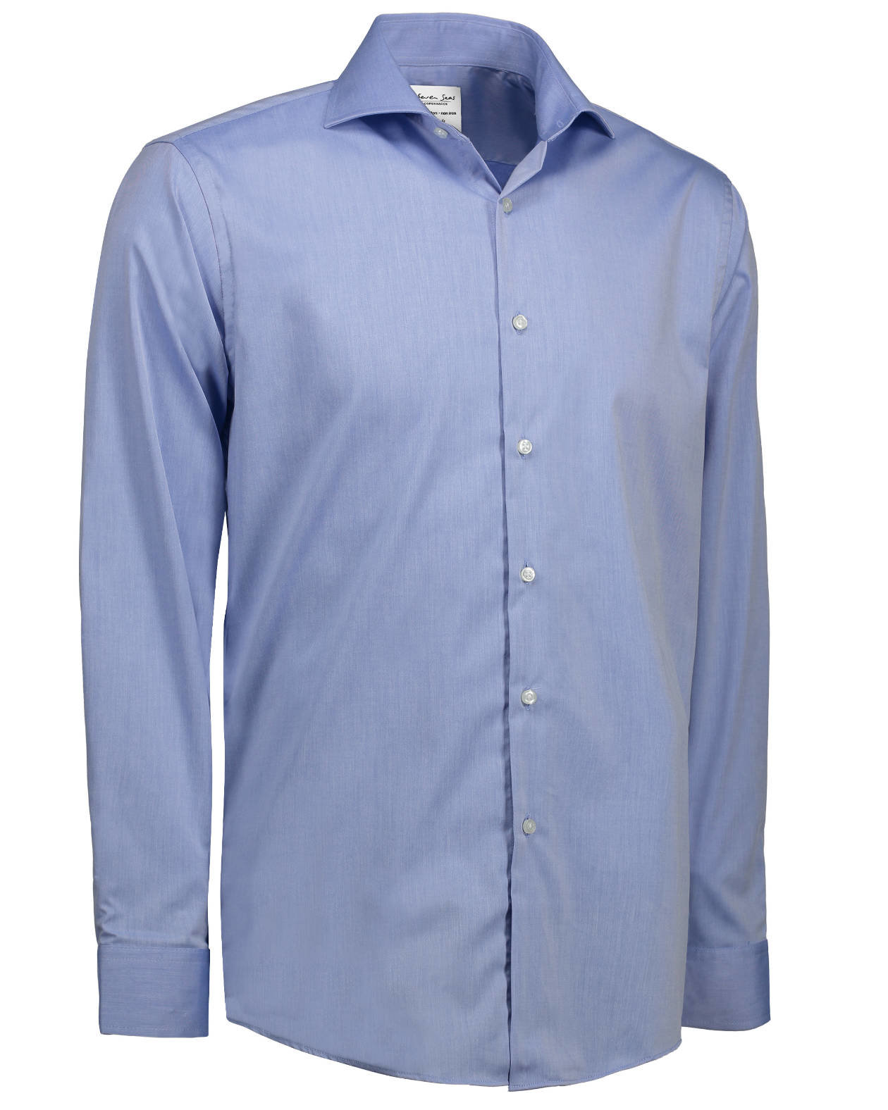 Seven Seas modern fit Fine Twill shirt, Light Blue, large image number 2