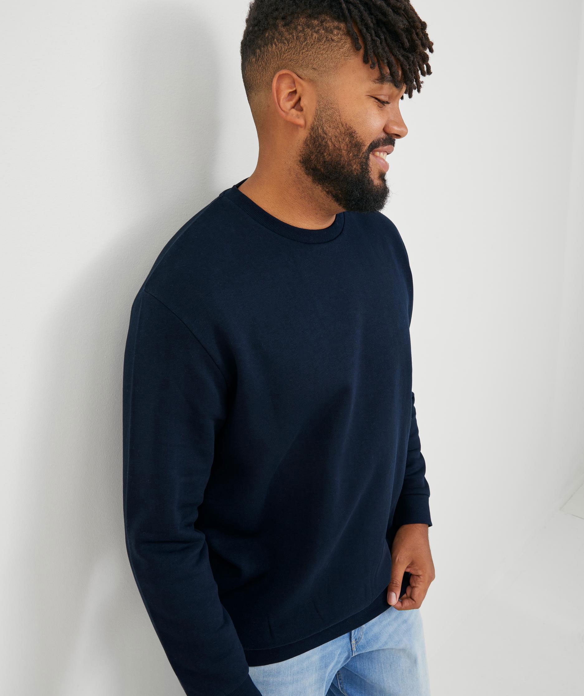 Jack & Jones Plus JJEBRADLEY sweatshirt, Navy Blazer, large image number 4