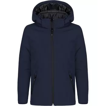 Clique Padded Hoody softshell jacket for kids, Dark Marine Blue