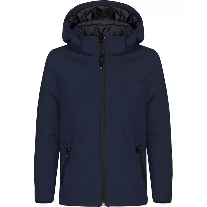 Clique Padded Hoody softshell jacket for kids, Dark Marine Blue, large image number 0