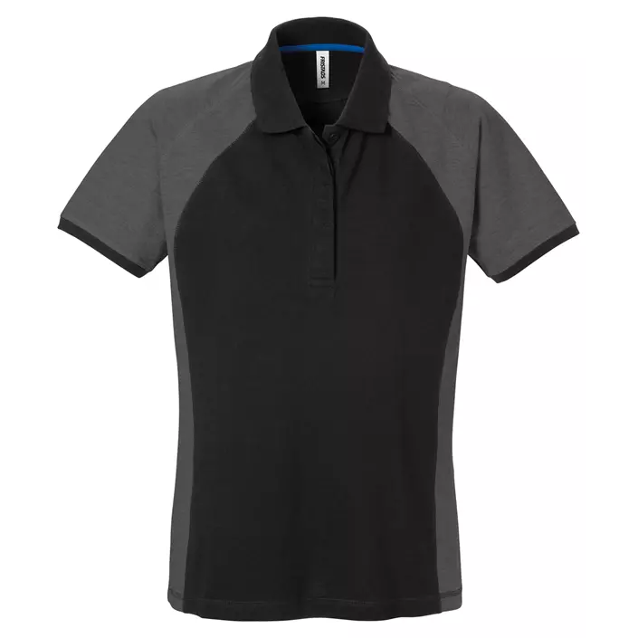 Fristads Acode dame polo T-shirt 7651 PIQ, Black/Grey, large image number 0