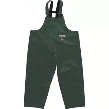 Ocean Classic PVC rain bib and brace trousers, Olive Green