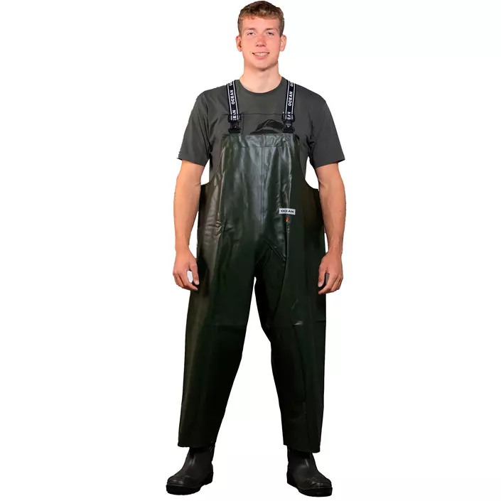 Ocean Offshore Heavy FR regnoveralls, Olivengrøn, large image number 0