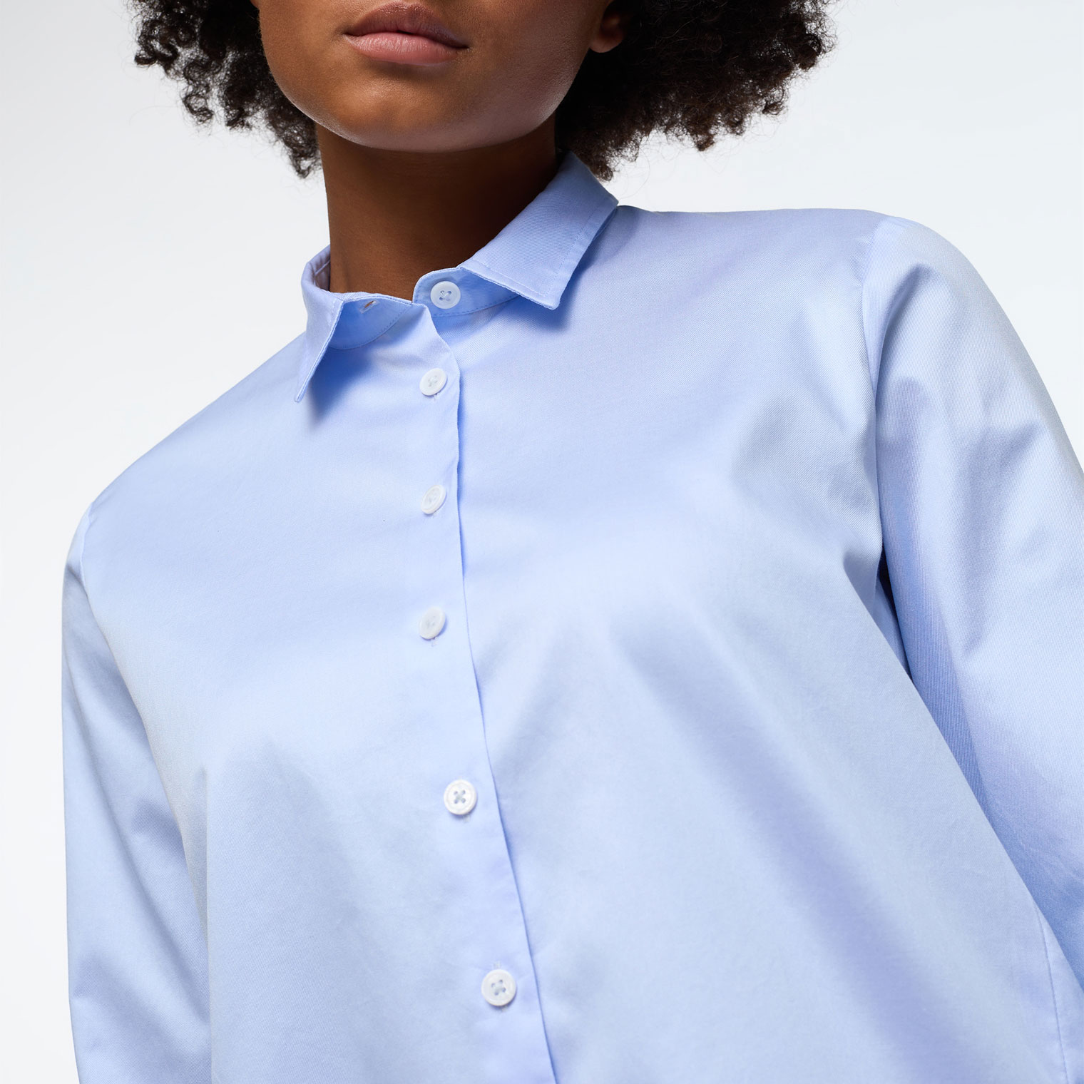 Eterna Casual Luxury Loose fit Damenhemd, Light blue, large image number 3