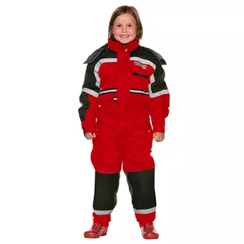 Ocean thermo coverall for kids, Red/Black