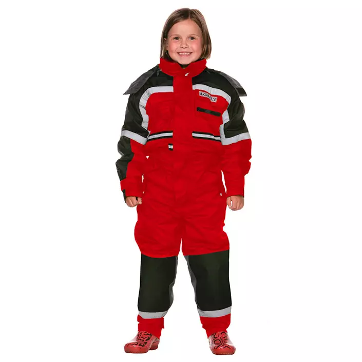 Ocean thermo coverall for kids, Red/Black, large image number 0