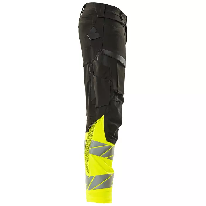 Mascot Accelerate Safe work trousers full stretch, Black/Hi-Vis Yellow, large image number 3